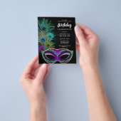 バジェットニューオーリンズマルディグラスバースデーパーティー チラシ (手)