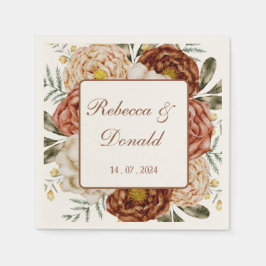 バジェットニュートラルボホテラコッタ スタンダードカクテルナプキン