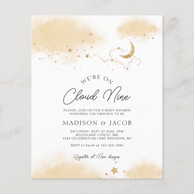 バジェットニュートラル我々はクラウド9ベビーシャワー上にある (正面)