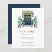 バジェットニューホームクリスマスドアムービングホリデーカード (正面/裏面)