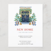 バジェットニューホームクリスマスドアムービングホリデーカード (正面)