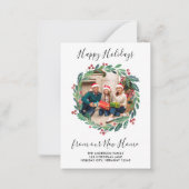 バジェットニューホームグリーンリーフォトホリデームービング ノートカード (正面)