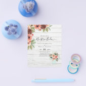 バジェットヌエストラボダブルゴーニュフローラ秋の結婚式 チラシ (シングル)