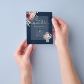 バジェットヌエストラBODAブルガンディーピンク結婚フローラ チラシ (手)