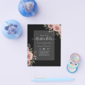 バジェットヌエストラBODA招待状ブルゴーニュフローラ チラシ (シングル)