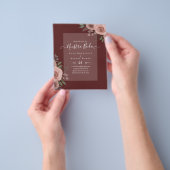 バジェットヌエストラBODA招待状ブルゴーニュフローラ チラシ (手)