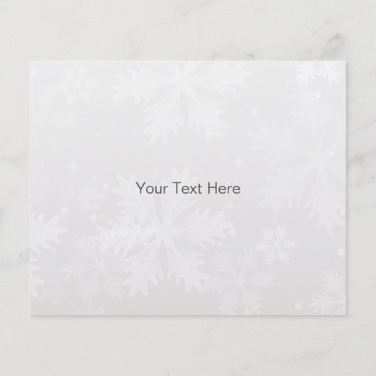 バジェットネイビーオーナメントスノーシーンホリデーカード (裏面)