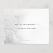 バジェットネイビーオーナメント会社ホリデーカード (裏面)