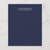 バジェットネイビーカトリックのキリスト教徒の結婚式の招待 (裏面)