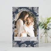 バジェットネイビーブランチArchフォトホリデーカード (スタンド正面)