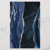 バジェットネイビーブルーシルバーアゲットダーク結婚ズのメニュー (裏面)