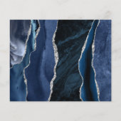 バジェットネイビーブルーシルバーAgate日付を保存 (裏面)