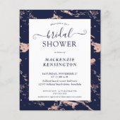 バジェットネイビーブルーバラ金ゴールドマーブルブライダルシャワー (正面)