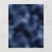 バジェットネイビーブルーフローラシルバーフレーム結婚フォイル (裏面)