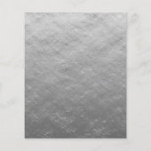 バジェットネイビーブルーフローラシルバー結婚式招待状 (裏面)