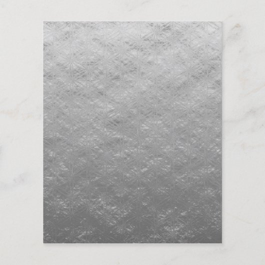 バジェットネイビーブルーフローラシルバー結婚式招待状 (裏面)