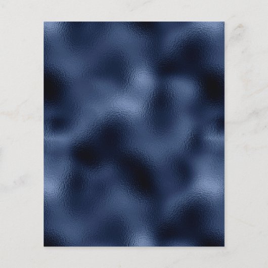 バジェットネイビーブルーフローラ結婚シルバーのメニュー (裏面)