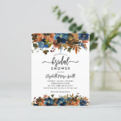 バジェットネイビーブルーブラウンフローラ秋ブライダルシャワー (スタンド正面)