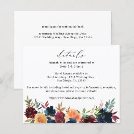 バジェットネイビーブルーブルゴーニュ&ピーチフローラ詳細