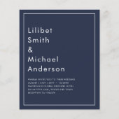 バジェットネイビーブルーモノクロ結婚ーズ (正面)