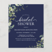 バジェットネイビーブルーユーカリブライダルシャワー (正面)