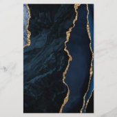 バジェットネイビーブルー金ゴールドアゲイト結婚ダークのメニュー (裏面)