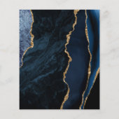 バジェットネイビーブルー金ゴールドアゲートブルグンディ結婚のメニュー (裏面)