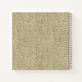 バジェットネイビーブルー金ゴールドガウンキンセアニェラゲストブック ノートブック (裏面)