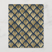 バジェットネイビーブルー金ゴールドヴィンテージ1920sデコ結婚ズ (裏面)