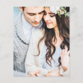 バジェットネイビーブルー金ゴールド植物写真結婚ズ (裏面)