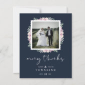 バジェットネイビーモダンタイポグラフィピンクシェーズフラワーズ (正面)