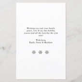 バジェットネイビー写真コラージクリスマスシンカード (裏面)