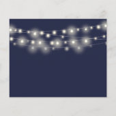 バジェットネイビー結婚ブルーの詳細写真招待状 (裏面)