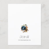 バジェットネイビー、オレンジ、ブラウンフローラ結婚2 チラシ (裏面)