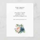 バジェットネイビー&ダスティブルーピンクブライダルシャワー チラシ (裏面)