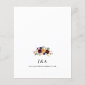 バジェットネイビー、ブルガンディーピンク&ピーチ結婚フローラ2 (裏面)