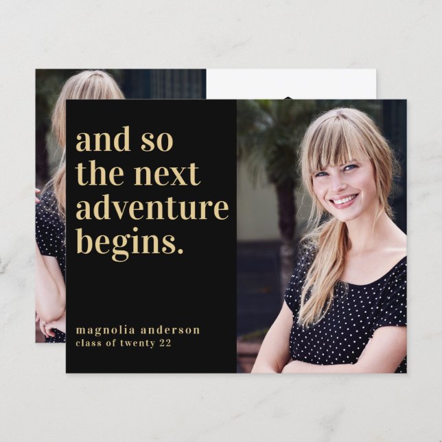 バジェットネクストアドベンチャー卒業招待状 (正面/裏面)