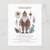 バジェットノルディックサンタクリスマスパーティー招待状 (正面)