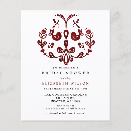 バジェットノルディックバーズクリスマスブライダルシャワー (正面)