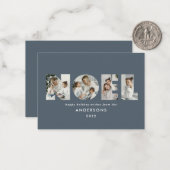 バジェットノールクリスはっきりしたマス4フォトシンプルホリデイ ノートカード (正面/裏面インサイチュ)