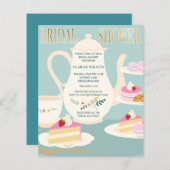 バジェットハイティーブライダルシャワー招待状 (正面/裏面)
