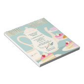 バジェットハイティーブライダルシャワー招待状 ノートパッド (アングル)