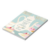 バジェットハイティーブライダルシャワー招待状 ノートパッド (回転)