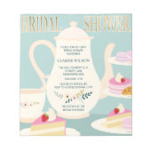 バジェットハイティーブライダルシャワー招待状 ノートパッド (正面)