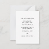 バジェットハウスフォレストウッズ引っ越しました秋ムービング ノートカード (裏面)