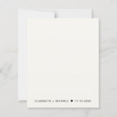 バジェットハッピーエバーアフタークリーム結婚式招待状 (裏面)