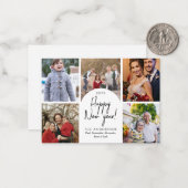 バジェットハッピーニューイヤー3月5ファミリーフォトホリデー ノートカード (正面/裏面インサイチュ)