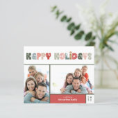 バジェットハッピーホリデーズクリスマスフォトホリデーカード (スタンド正面)