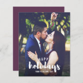 バジェットハッピーホリデーズスケッチフォトホリデーカード (正面/裏面)