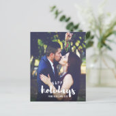 バジェットハッピーホリデーズスケッチフォトホリデーカード (スタンド正面)